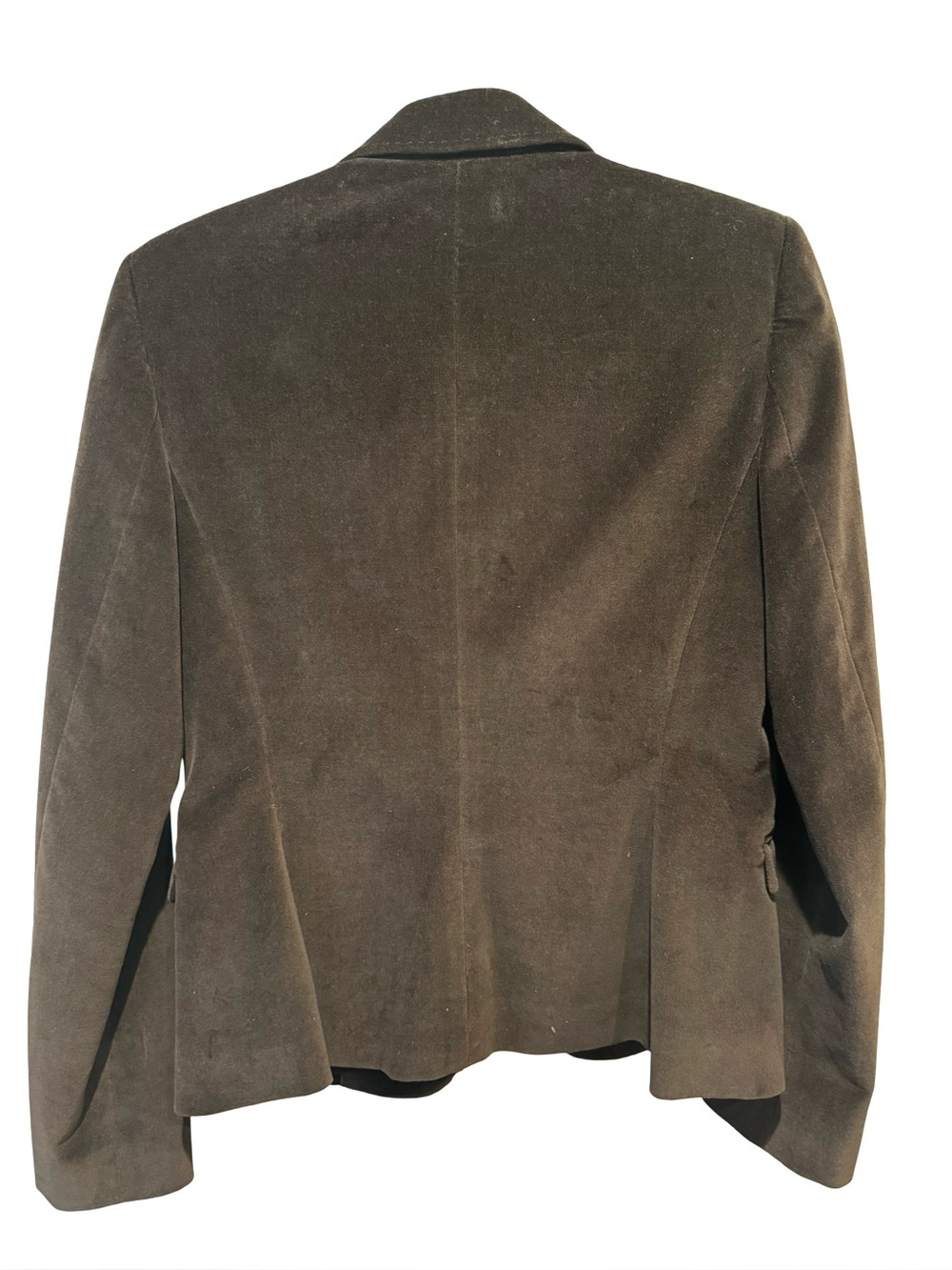 Tahari Brown Velvet Tailored One-Button Blazer - Picture 2 of 10